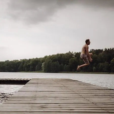 Summer House By Lake Rosnowskie With Terrace, Cleaning Included Дом отдыха *